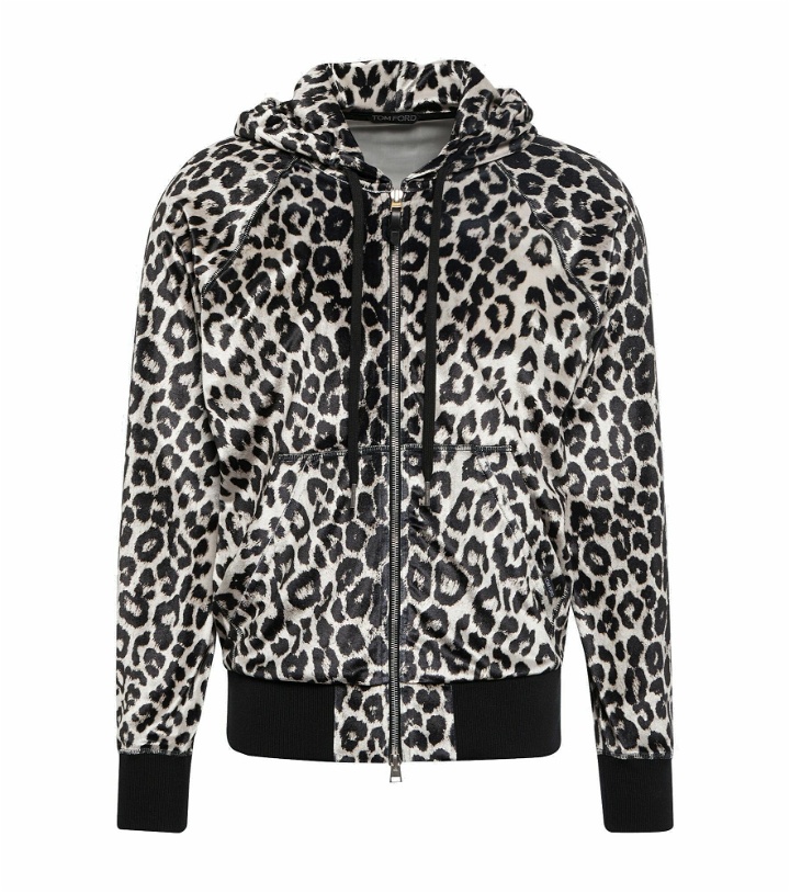 Photo: Tom Ford - Leopard-print velour hoodie