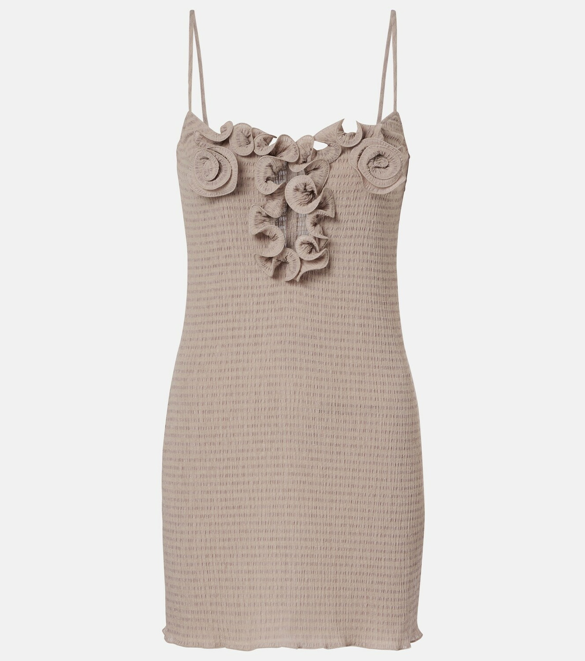 Magda Butrym Floral-appliqué shirred minidress