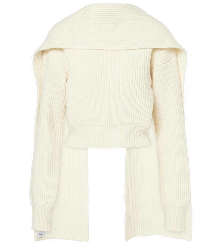 Photo: Erdem Cropped wool and cashmere scarf sweater