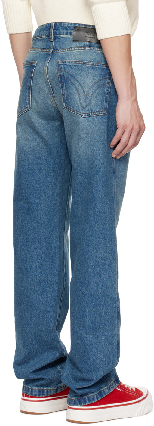 AMI Alexandre Mattiussi Blue Straight-Fit Jeans