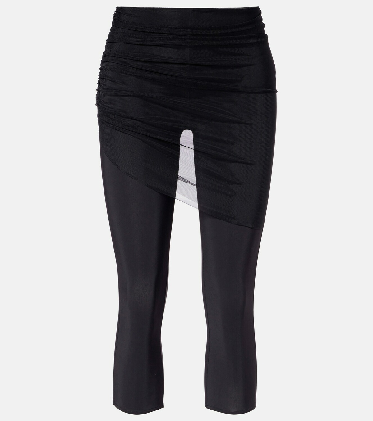 Nensi Dojaka Cropped tulle-trimmed leggings