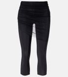 Nensi Dojaka Cropped tulle-trimmed leggings