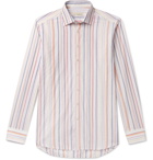 Etro - Slim-Fit Striped Cotton-Blend Shirt - White