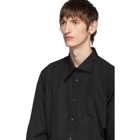 Johnlawrencesullivan Black Asymmetric Collar Shirt