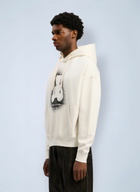 Palm Angels Spray Bear Loose Hooded Sweatshirt