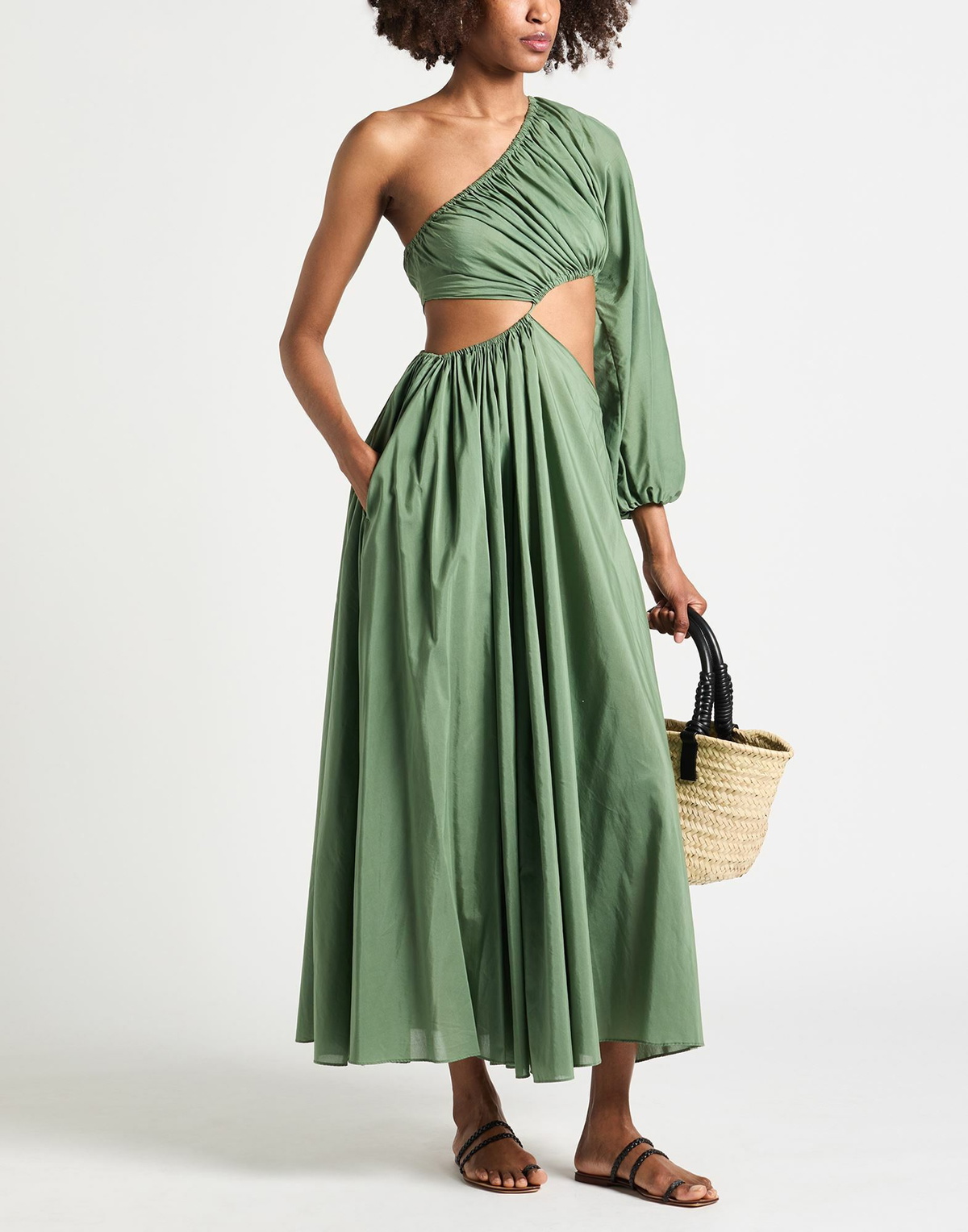 Matteau Womens Maxi dress Military in Green