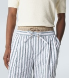 Dolce&Gabbana Striped poplin wide-leg pants