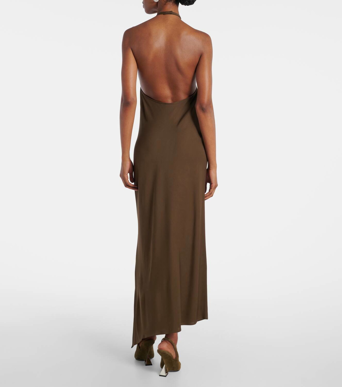 The Attico Halterneck open-back midi dress