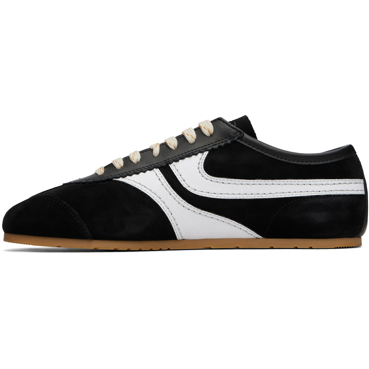 Dries Van Noten Black & White Suede Sneakers