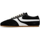 Dries Van Noten Black & White Suede Sneakers