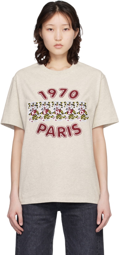 Photo: Kenzo Gray Kenzo Paris 'KENZO Wild Tiger' Embroidered Loose T-shirt