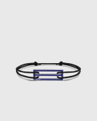 Le gramme 2.5g polished sterling silver royal Blue lacquered cord bracelet Blue Mens Jewellery