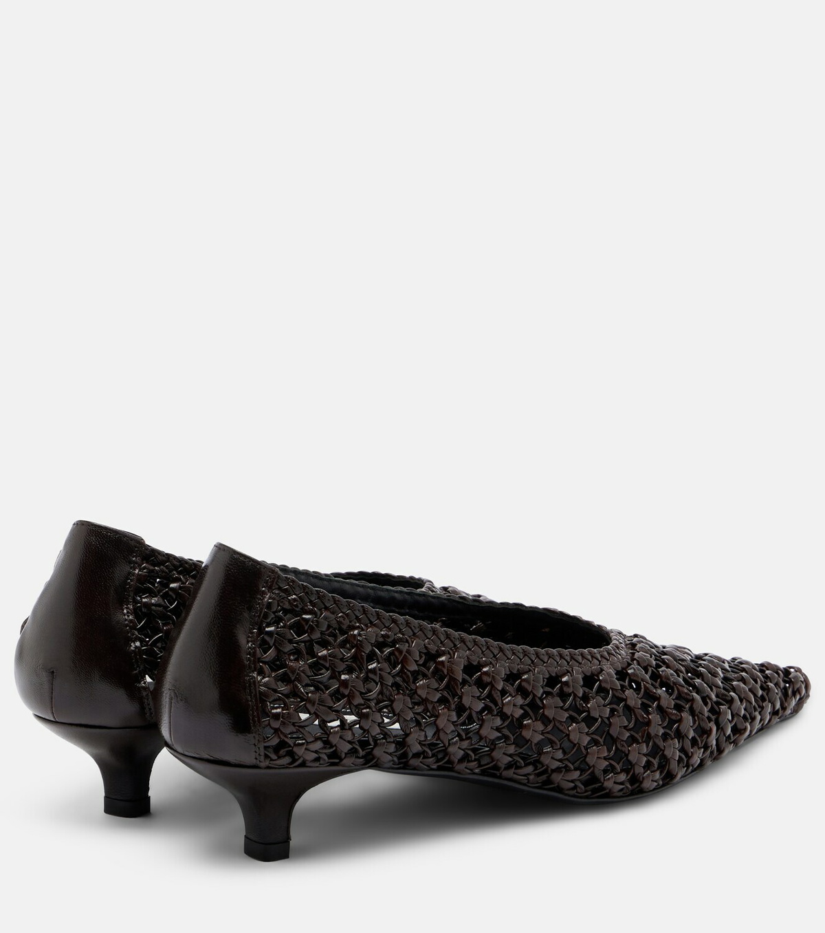 Toteme Sharp woven leather pumps
