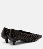 Toteme Sharp woven leather pumps
