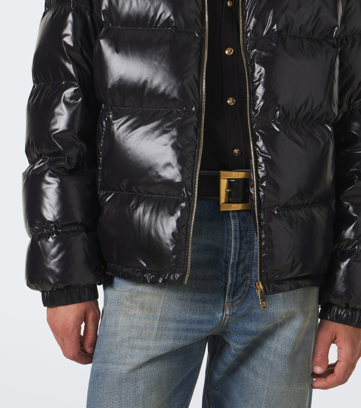 Versace Barocco hooded down jacket