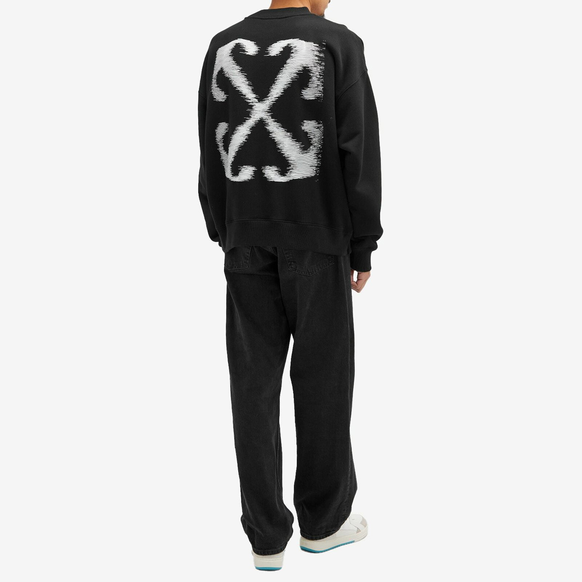 Off-White Men's Windy Arrow Skate Crew Sweat in Black Off-White