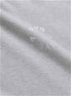 7 DAYS ACTIVE - Monday Logo-Print Organic Cotton-Jersey Hoodie - Gray