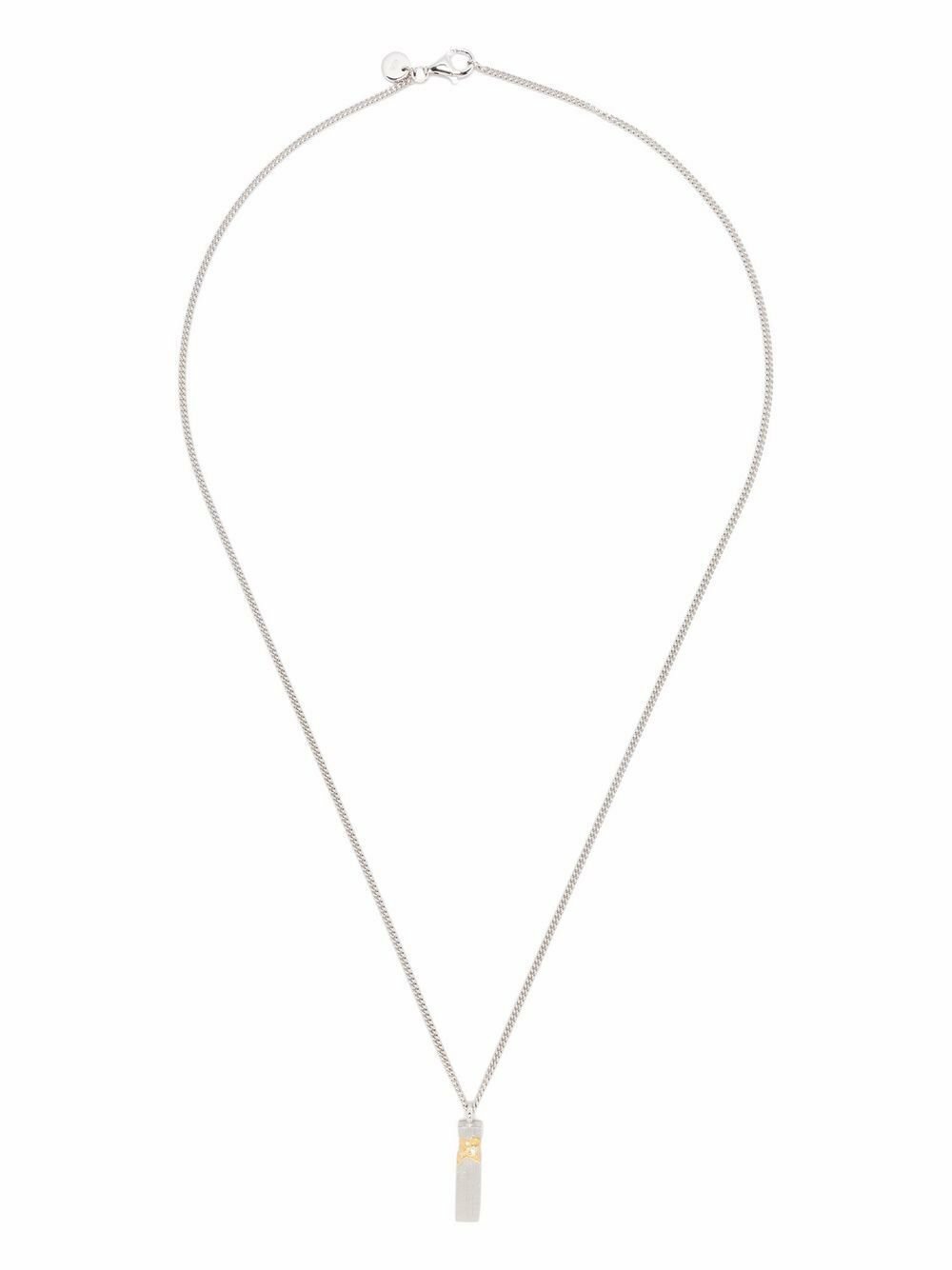 Tom Wood Mined Cube Diamond Pendant Necklace Tom Wood