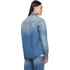 MM6 Maison Margiela Blue Long-Sleeved Denim Shirt