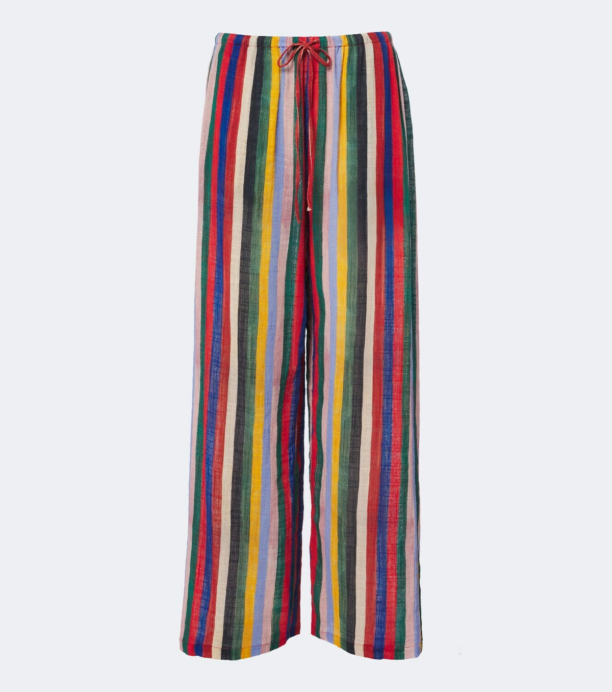 Staud Mateo striped cotton wide-leg pants