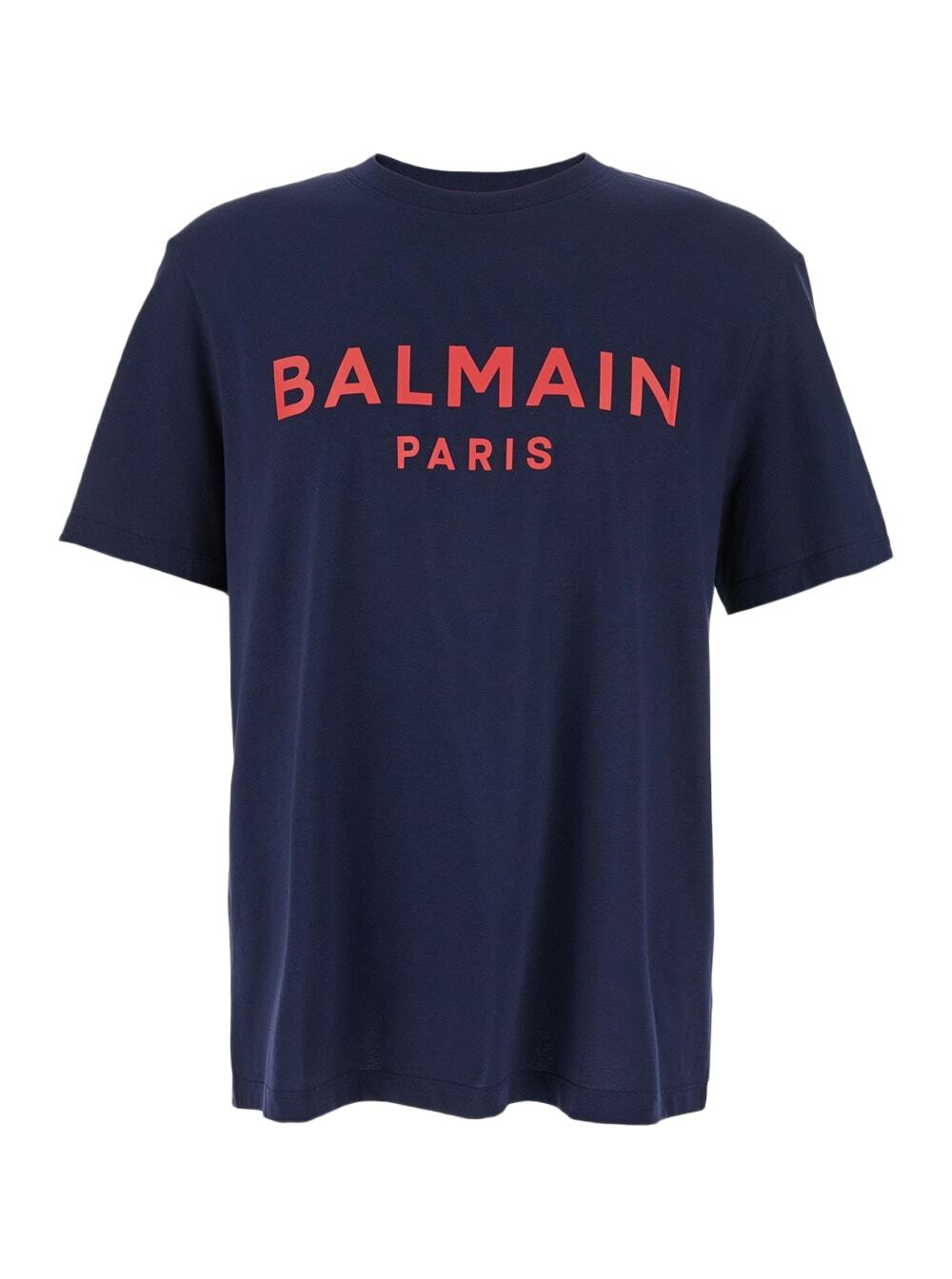 Balmain Black Metallic Signature Logo T-Shirt Balmain