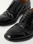 Maison Margiela - Love to Death Distressed Leather Derby Shoes - Black