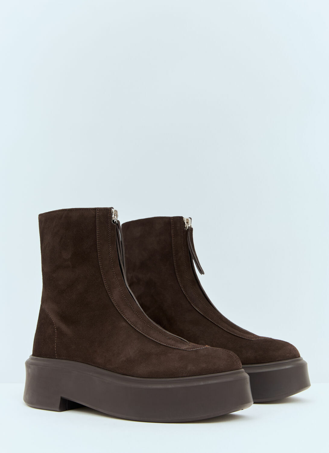 The Row Suede Zipped Boots