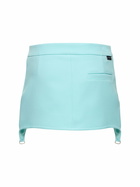 COURREGES Twill Suspender Mini Skirt