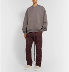 Fear of God - Black Slim-Fit Logo-Appliquéd Nylon-Twill Trousers - Merlot