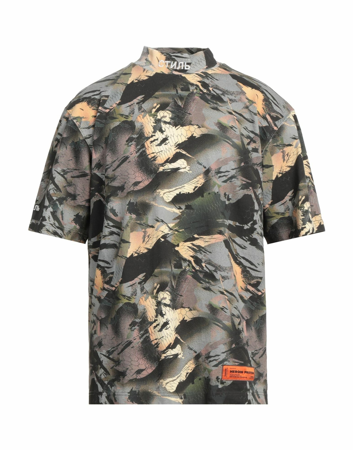 Heron Preston Mens T-shirt in Charcoal
