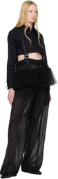 Noir Kei Ninomiya Black Paneled Minidress