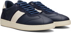 Ferragamo Navy Signature Low-Top Sneakers