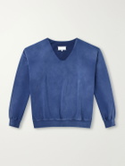 Maison Margiela - Washed Cotton-Jersey Sweatshirt - Blue