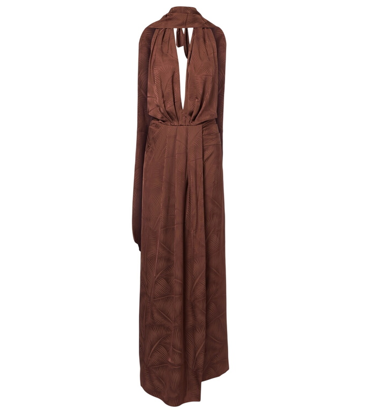 Photo: Johanna Ortiz Halterneck jacquard maxi dress