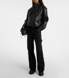 Hogan Shearling-trimmed leather snow boots