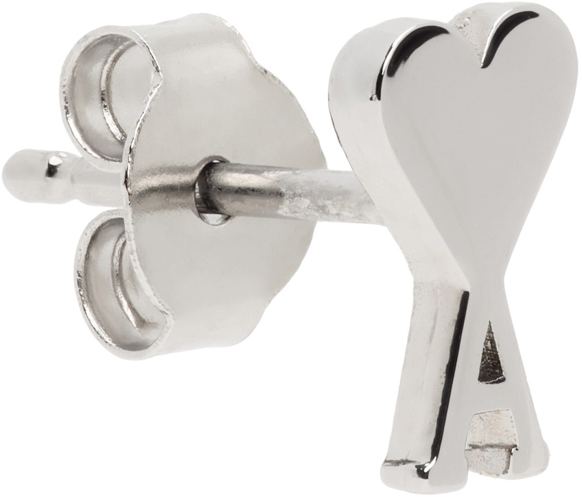 AMI Paris Silver Ami de Cœur Stud Single Earring
