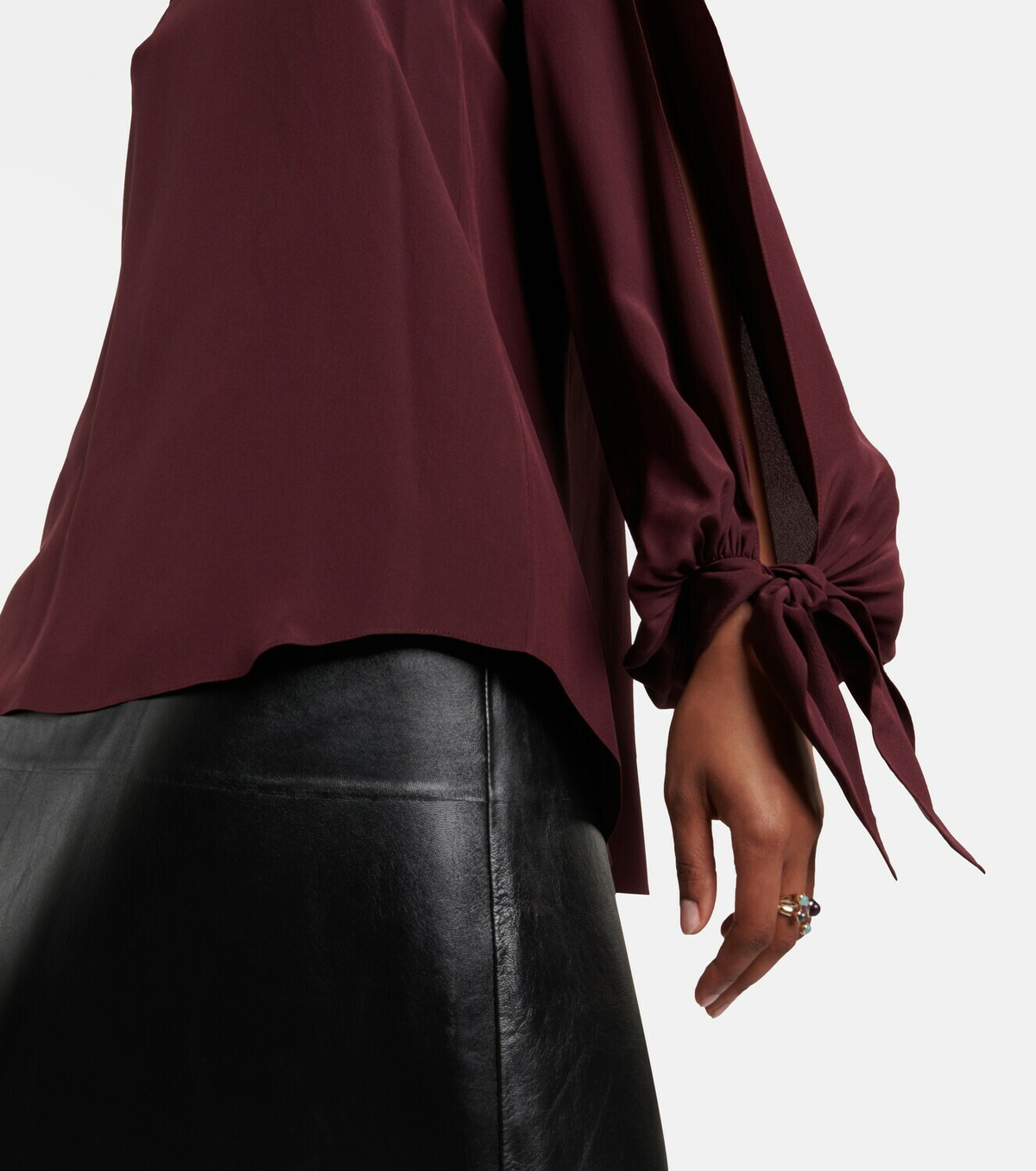 Ideale blouse in crêpe de chine