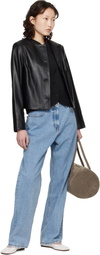 Loulou de Saison Black Raho Plongé Leather Jacket