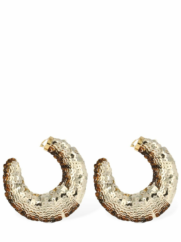 Photo: TOM FORD - Croissant Sequined Big Hoop Earrings