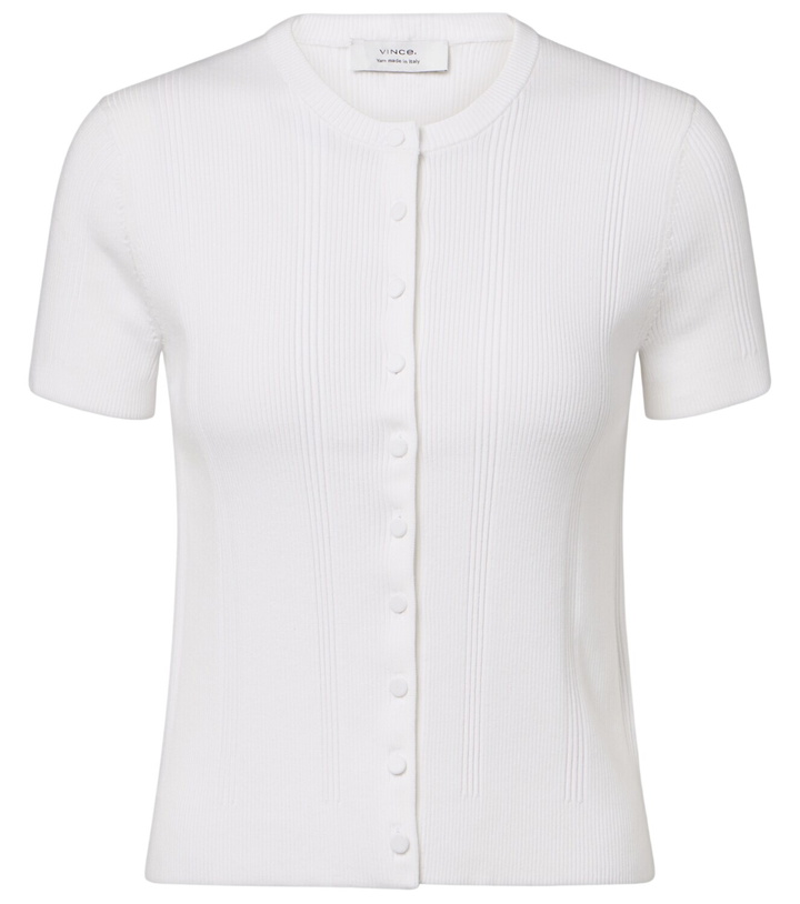 Photo: Vince Ribbed-knit cotton-blend cardigan