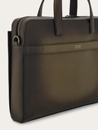 Ferragamo Mens Gancini briefcase in Green