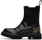 Moschino Black Combat Chelsea Boots