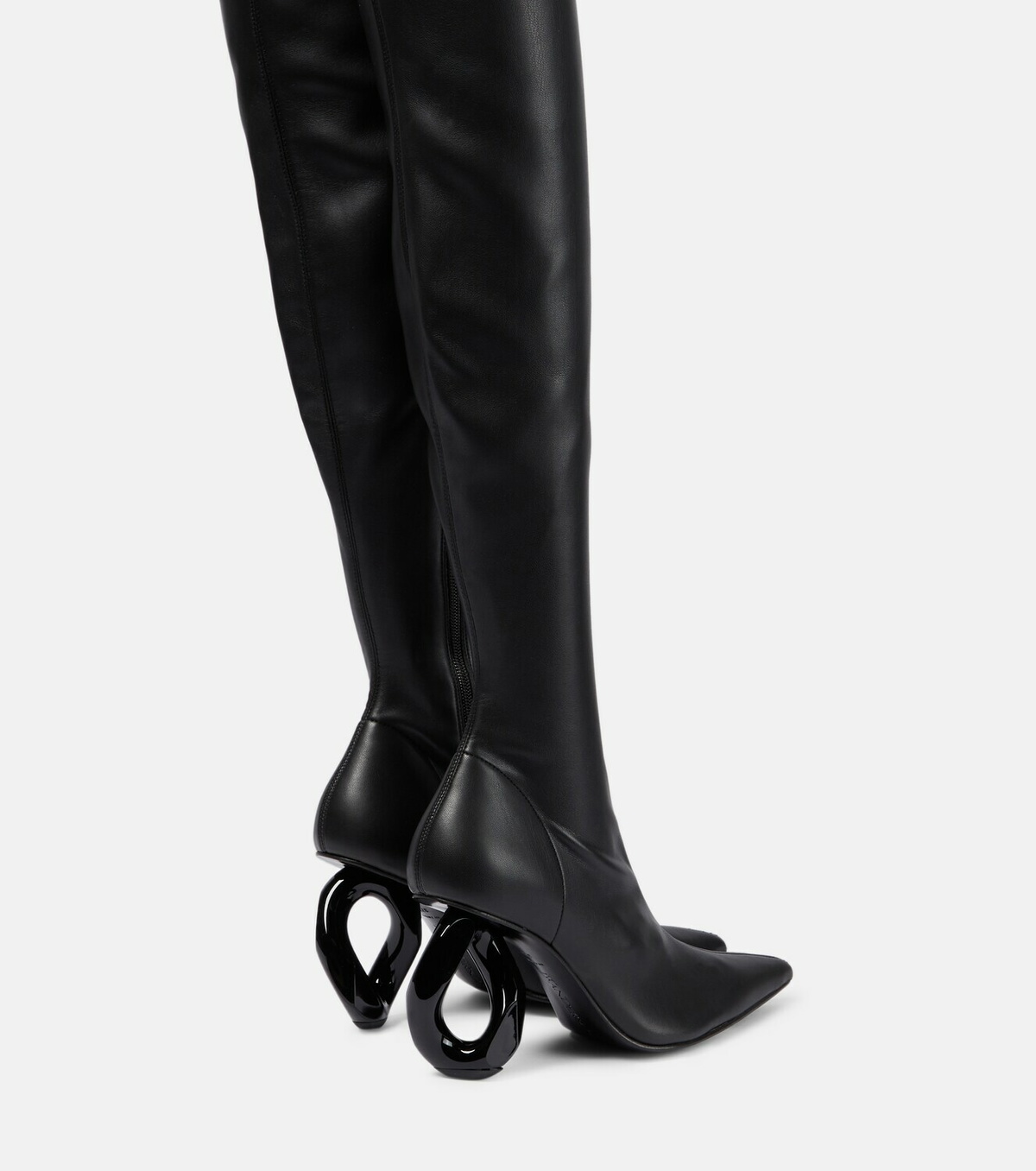 JW Anderson Chain over-the-knee leather boots JW Anderson
