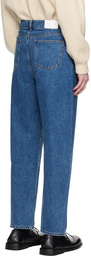 AMOMENTO Blue Straight Fit Jeans