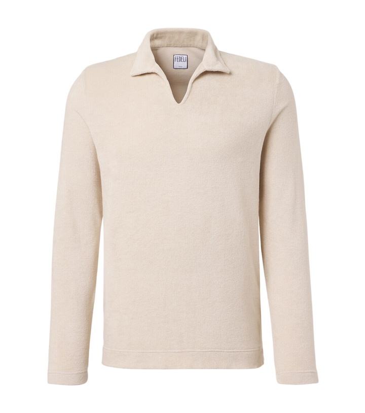Photo: Fedeli Cotton terry polo shirt