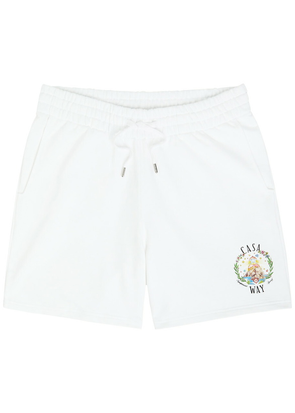 Photo: Casablanca Casa Way Printed Cotton Shorts White