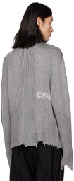 C2H4 Gray Arc Sculpture Sweater