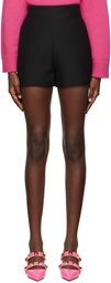 Valentino Black Concealed Zip Shorts