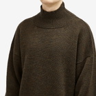 MHL by Margaret Howell Men's T-Shape Roll Neck Knit Sweatshirt in Moss