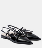 Gucci Seraphine patent leather ballet flats